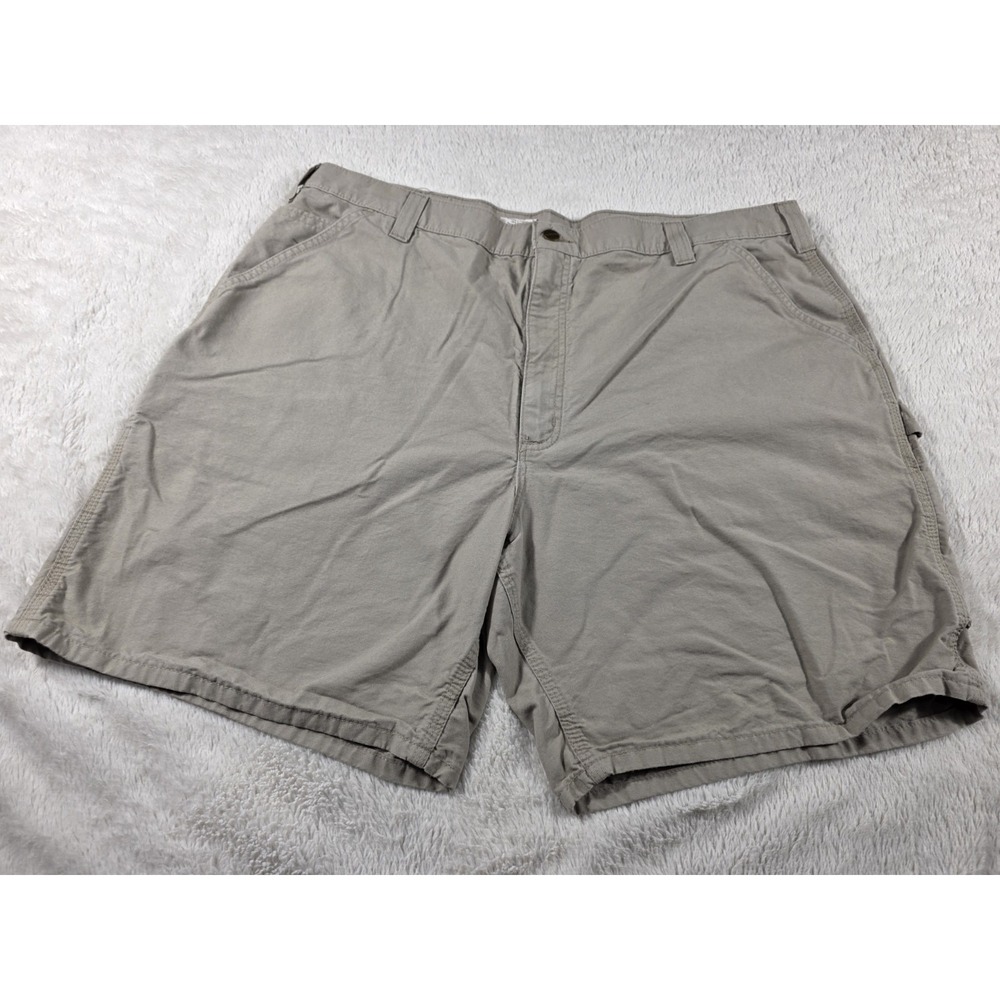Carhartt Shorts‎ Mens Sz 42x8 Canvas Original Fit Carpenter Utility B144 TAN